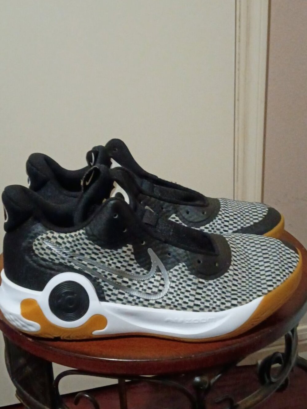 Nike Mens KD Trey 5 IX CW3400-006 Black Gray Lace-Up Sneaker Shoes Size 10